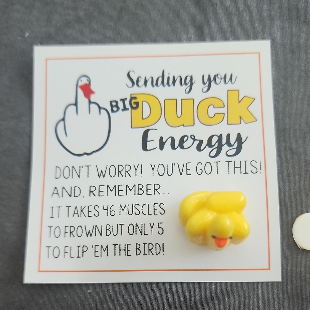 Yellow Big Duck Energy Motivational Item